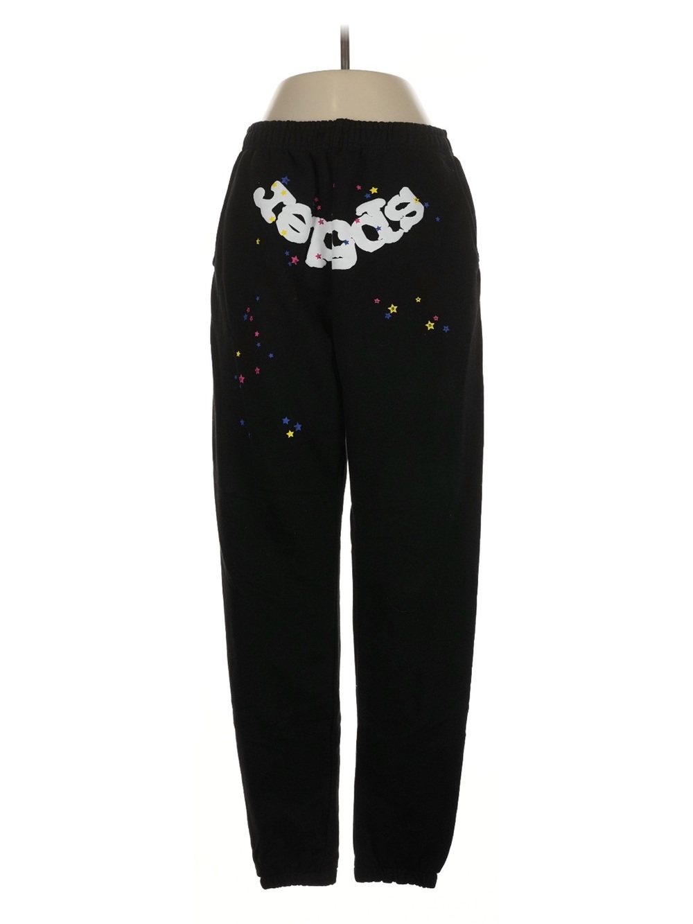 Sp5der Worldwide Young Thug black sweatpants with colorful stars size S